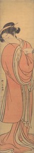 Woman in Red by Shunsho