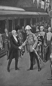 King Edward Welcoming President Loubet, July 6, 1903 by Sidney Paget