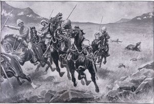 Running the gauntlet: a lancer patrol under crossfire by Sidney Paget