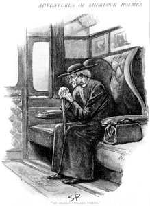 Scene from The Adventure of the Final Problem by Arthur Conan Doyle by Sidney Paget