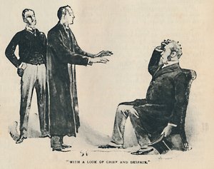 With a Look of Grief and Despair, 1892 by Sidney Paget