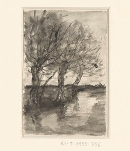 Trees Along a Ditch by Sientje Mesdag van Houten