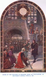 Offer of the kingship to Richard Duke of Gloucester at Baynards Castle, June 26 1483 by Sigismund Christian Hubert Goetze
