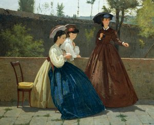 Almsgiving by Silvestro Lega