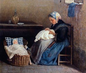 The Grandmother by Silvestro Lega
