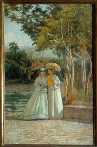 Walk in the Garden by Silvestro Lega