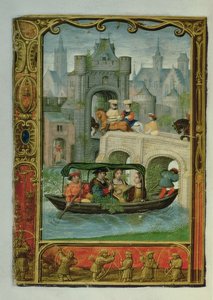 May: A Boating Party and Archery, from a Book of Hours, or the Golf Book, c.1520-30