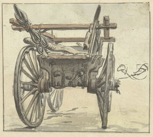 Back of a four-wheeled cart