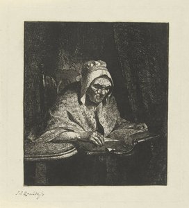 Old Woman Reading by Simon Andreas Krausz