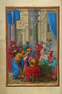 Judas Receiving the Thirty Pieces of Silver by Simon Bening