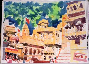 Jaiselmer Red Flag, 2007 by Simon Fletcher