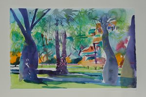 Painters at the Mamounia, 2010 by Simon Fletcher