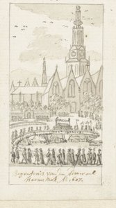 Funeral of Jacob van Heemskerck in the Old Church in Amsterdam, 1607 by Simon Fokke