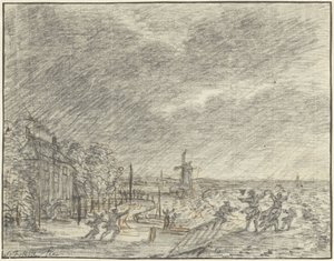 Severe Storm and Flooding at Halfweg, 15 November 1775 by Simon Fokke