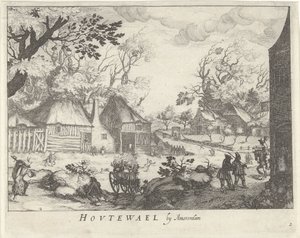 View of Houtewael near Amsterdam by Simon Frisius