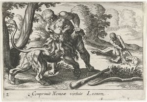 Hercules Fighting the Nemean Lion (Herculean Themes)