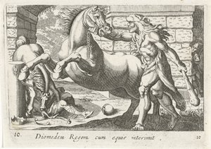 Hercules Tames the Horses of Diomedes by Simon Frisius