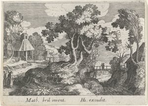Landscape with a Tree by Simon Frisius