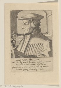 Portrait of Caspar Hedio by Simon Frisius