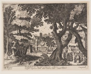 The Tribute Money, from Landscapes with Scenes from the Life of Christ by Simon Frisius