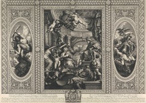 The Ceiling of the Banqueting House at Whitehall: The Union of the Crowns of England and Scotland by Simon Gribelin