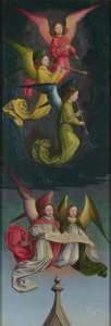 A Choir of Angels from the St Bertin Altarpiece, ca 1459 by Simon Marmion