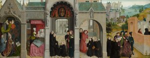Scenes from the Life of Saint Bertin - Annunciation with Prophets and Evangelists by Simon Marmion