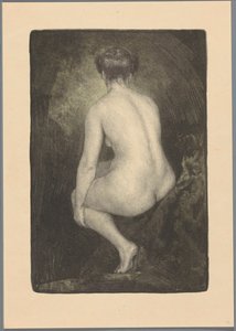 Seated Naked Woman by Simon Moulijn
