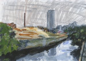 River Wandle and Ram Brewery Redevelopment Site, Wandsworth, 2025