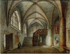 Entrance to Zwölfbrüderhaus by Simon Quaglio
