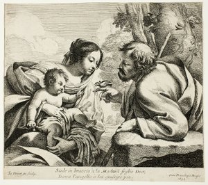 Holy Family With a Bird by Simon Vouet