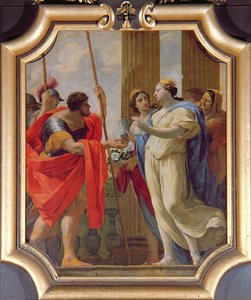 Polydamne giving Menelaus and Helen the medicines Enula Campana and Moly