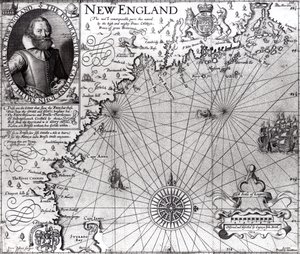 Map of the Coast of New England, Observed and Described by Captain John Smith (1580-1631) 1614, from 