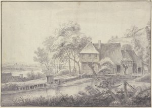 Farm at a Channel by Simon de Vlieger