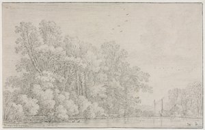 River Landscape by Simon de Vlieger