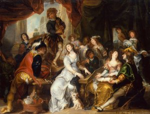 An Allegory of the Five Senses: A Merry Company in a Palatial Interior by Simon de Vos