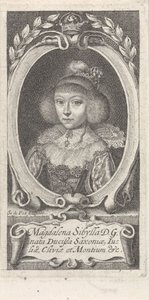 Princess Magdalene Sibylle of Saxony, Duchess of Saxe-Altenburg by Simon van de Passe