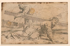 Christ Bearing His Cross by Simone Cantarini