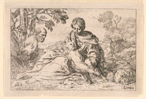 Rest on the Flight into Egypt by Simone Cantarini