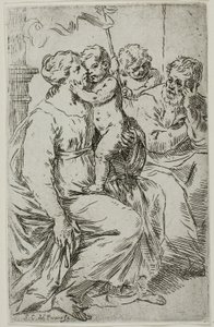 The Holy Family by Simone Cantarini