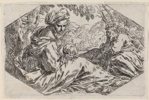 The Rest on the Flight into Egypt by Simone Cantarini