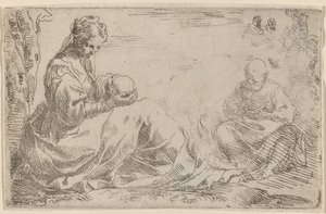 The Rest on the Flight into Egypt by Simone Cantarini