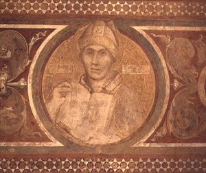 Maesta: St. Augustine (detail)