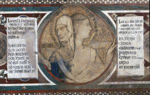 Maesta: Two-faced Figure Representing Old Law and New Law: (detail)