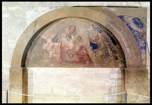 Tympanum Depicting the Virgin of Humility with the Christ Child Surrounded by Angels