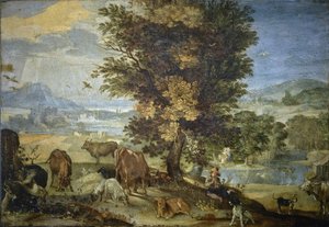 Landscape with Shepherd and Animals