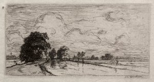 Flooded Landscape with Trees by Sion Longley Wenban