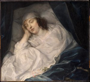 Venetia, Lady Digby, on her Deathbed by Sir Anthony van Dyck