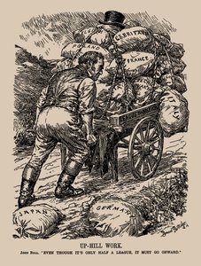 Up-Hill Work. John Bull. Even Though It