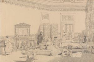 Album of 30 Views in the Tyrol and Italy: Drawing Room, Casino Pecori 12.th Oct.er 1841